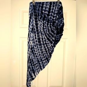 Charlotte Russe Plus Tie Dye Knotted Asymmetrical Skirt 3X